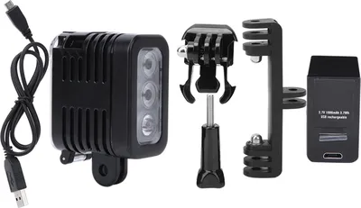 Produktbild von USB -wiederaufladbare Batterie wasserdichte LED -Videolampen Unterwasser -Tauchen Fülllicht für Sportkamera