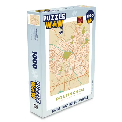 Obrázek produktu pro MuchoWow MuchoWow® Puzzle 1000 ks Mapa - Doetinchem - Vintage