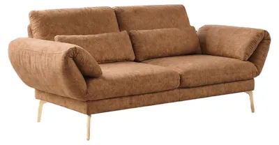 Produktbild von KAWOLA Funktionssofa HOLLY 2-Sitzer Stoff cognac