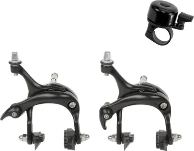 Produktbild von Fahrrad Rennrad Bremse Renn-Bremskörper Eco-Rennrad im Set in Mattschwarz inkl. 1 x Fahrradklingel