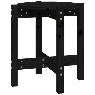 Produktbild von vidaXL Couchtisch Schwarz Ø 42,5x45 cm Massivholz Kiefer
