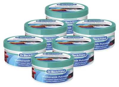 Produktbild von Dr. Beckmann Glaskeramik Putzstein - effektiver Kochfeld-Reiniger inkl. Spezialschwamm 6x 250 g