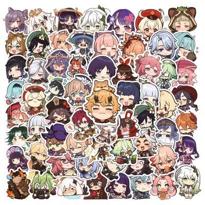 Anime-Stickerset, 100 Stück, Vinyl, wasserdicht, 6,3–11,4 cm, bunt