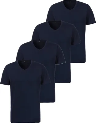 Produktbild von s.Oliver 4er Pack Basic Unterhemd / Shirt Kurzarm Shirt mit Kurzarm und V-Ausschnitt, Weich und elastisch, Vielseitig kombinierbar