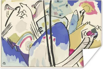 Produktbild von MuchoWow® Poster Komposition 4 - Gemälde von Wassily Kandinsky 180x120 cm - Fotoplakat