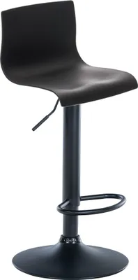 Produktbild von Barhocker Hover Kunststoff, Farbe:schwarz, Material Gestell:Metall matt weiss
