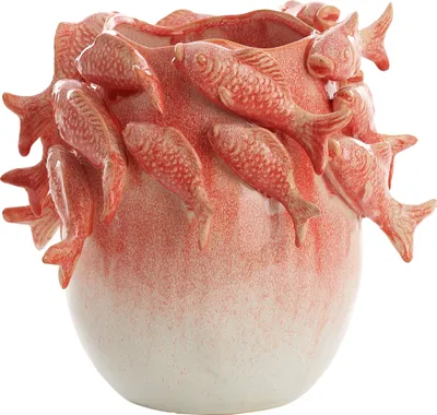 Produktbild von Light & Living - Vase FISCH - 29x28,5x27cm - Rot