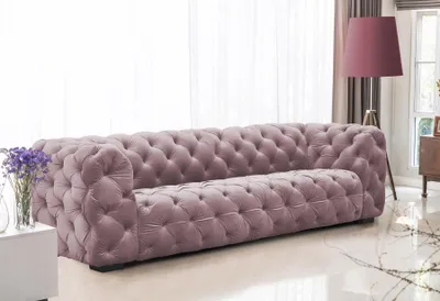 Produktbild von Sofa Designersofa NATALIE 4-Sitzer in Stoff Riviera Rose