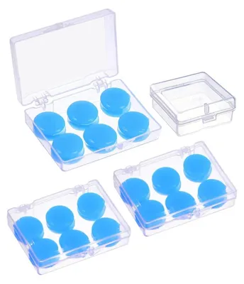 Produktbild von Ohrstöpsel Silikon formbar zum Schlafen Schwimmen 18 Stück Blau