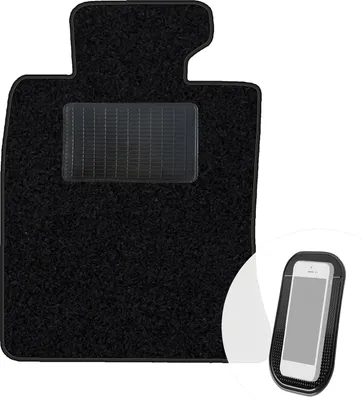 Produktbild von moto-MOLTICO Fahrer Fußmatte Auto Velours Fahrerseite Autoteppiche Schwarz Fahrermatte 1-teilig passend für MINI One Cooper 2001-2006