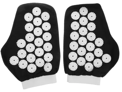 Immagine prodotto di 1 paio di guanti per massaggio con agopuntura, guanti per massaggio con agopressione, guanti per spa, guanti da massaggio per uomo con punte, guanti per massaggio manuale, dispositivo manuale per massaggio