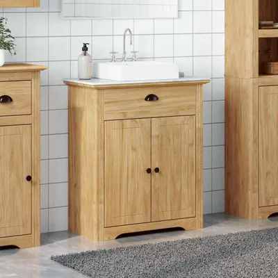 Zdjęcie produktu dla Maison Exclusive – szafka łazienkowa BODO w kolorze miodowo-brązowym, 70 x 35 x 80 cm, materiały drewnopochodne