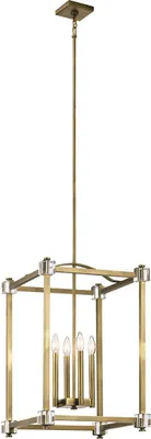 Immagine prodotto di Lampada a sospensione Cayden in ottone naturale 4xE14x60W in metallo, dimensioni: 172,1x43,2x43,2 cm, IP20, Kichler
