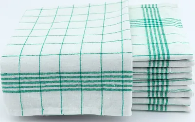Produktbild von 10 Geschirrtücher 50x70 cm grün Küchentücher Geschirrtuch Set 100% Baumwolle