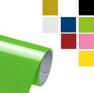 Image de PU Heat Transfer Vinyl Roll 30,5 cm x 1,83 m - Vert, pour le bricolage de T-shirts, sacs et tissus - Lavable en machine, Respectueux de l'environnement