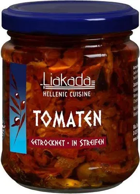 Produktbild von Liakada Tomaten getrocknet in Streifen in Öl 180 G Glas  Aromatisch Vegan Glutenfrei