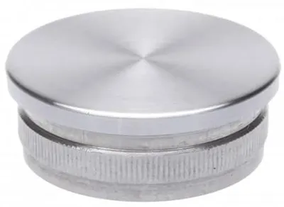Immagine prodotto di Tappi terminali in acciaio inossidabile LogistSystem, adatti per tubi, finitura satinata, realizzati in acciaio inossidabile V2A AISI304, diametro esterno 48,3 mm, spessore 2 mm, confezione da 1 pezzo. Ideali come tappi terminali, coperture di chiusura o tappi per tubi e ringhiere