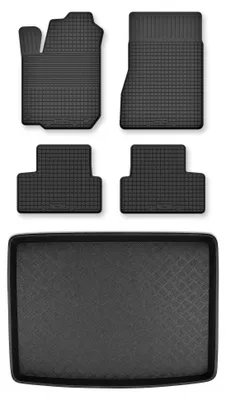 Produktbild von Gummimatten + Kofferraumwanne für Mercedes-Benz Klasa B W246 2011-2018 – Schwarz, Semi-Universal, angepasst – Wielganizator Semi-Universal
