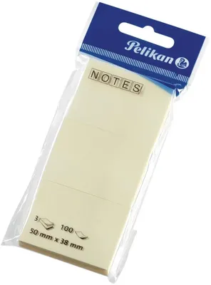 Obrázok produktu pre Samolepiace bločky žlté 50x38mm 3x100 listov.