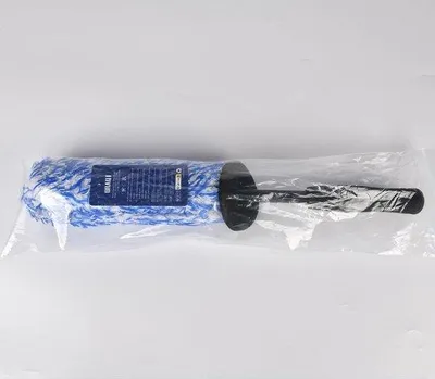 Obrázek produktu pro Hliníkový čistič kol s prémiovým mikrovláknem pro šetrné čištění až k ráfku, dlouhá profesionální kartáč na čištění aut (modrý)