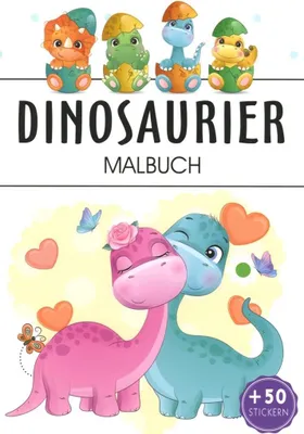 Zdjęcie produktu dla Dinosaurier Malbuch für Kinder - z 50 stickerami