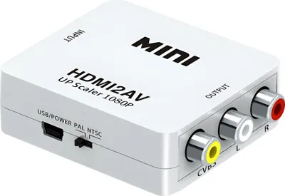 Produktbild von HDMI na RCA adaptér AV převodník samec 3 RCA převodník obrázků ze starého zařízení na nové, rozlišení 1080p, Audio-video adaptér Xbox Wii PS3 PC Retoo