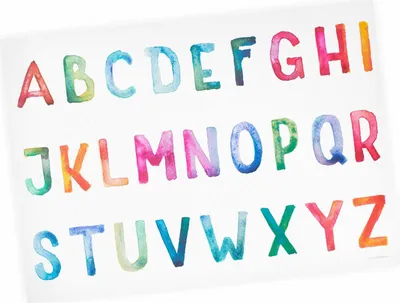 Produktbild von Kinder Lernposter ABC Watercolor  - DIN A3 - 420 x 297 mm
