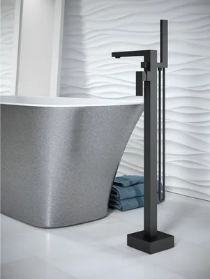 Produktbild von BADLAND Badewanne Freistehende Wannenarmatur Varium Schwarz Matt