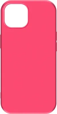 Image de Avizar, coque en silicone mat à effet "soft touch" pour Apple iPhone 15, couleur fuchsia
