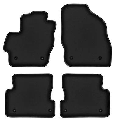 Obrázek produktu pro Velurové autokoberce pro: Mazda 3 II BL 2008-2013 (hatchback/sedan) – sada 4 ks, černé, na míru – Wielganizator DURBAN