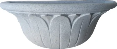Produktbild von Garden Italia Vasen – ECO GERLA Wandvase/Korb mit Blütenblättern, Seite 52 x 30 cm – Höhe 21 cm – hergestellt in Italien – 100 % recycelbar – Vase aus farbigem Harz in STEINGRÖSSE – leicht – stoßfest, 22