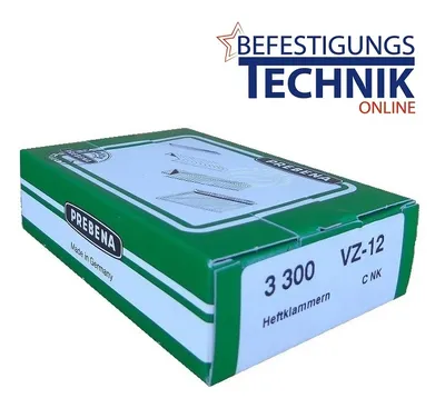 Produktbild von Prebena 3.300x Heftklammern Type VZ verzinkt 12 mm - VZ12CNK