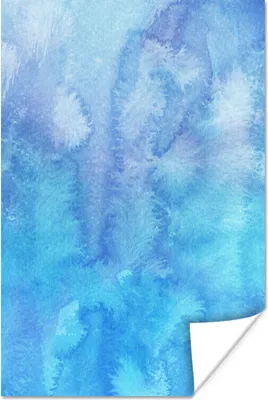Produktbild von MuchoWow® Poster Aquarell - Farbe - Blau 80x120 cm - Papierdruck