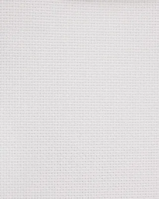 Produktbild von Permin Precut 14 ct. Aida 357 Farbe 101 Antikweiß, Handarbeitsstoff für Kreuzstich 43x50 cm
