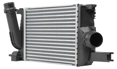 Produktbild von Ladeluftkühler Rippen gelötet Alu 257 mm - 223 mm HELLA für u.a. RENAULT CLIO