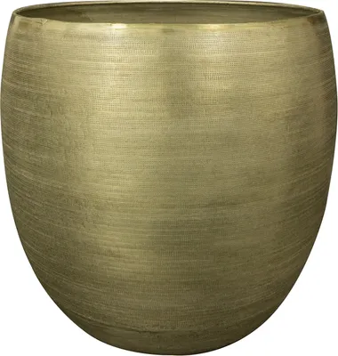 Productafbeelding van Bloempot van aluminium, nieuw, groen, diameter 31 cm, hoogte 28 cm, opening 26 cm