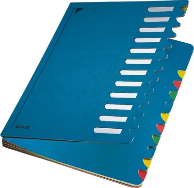 Produktbild von Ordnungsmappe Deskorganizer Color 12 Fächer blau Packung mit 18 Stück