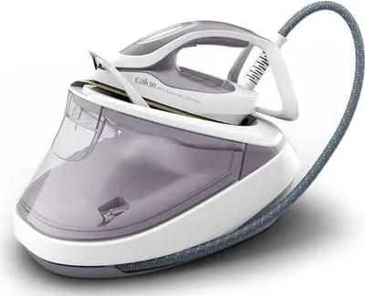 Produktbild von Calor GV9713C0, Trocken- & Dampfbügeleisen, 160 g/min, Grau, Weiß, 2 min, 7,7 bar, 3000 W