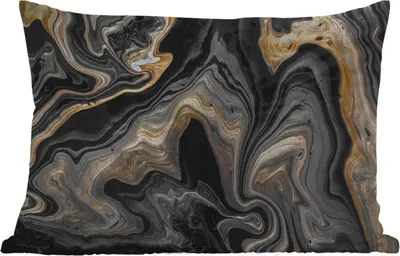 Produktbild von MuchoWow® Outdoor Kissen - Marmor - Acryl - Gold - Luxus - Abstrakt - 60x40 cm - Wetterfest - Lounge Kissen - Zierkissen - Kissen für Innenräume