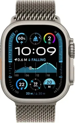 Obrázek produktu pro Hodinky, Apple Watch Ultra2 v2 Cellular 49 mm Přírodní titanový plášť s přírodním titanovým milánským poutkem - S