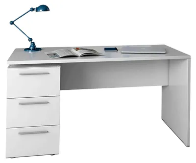 Produktbild von Bürotisch mit 3 Schubladen in Artik Weiß