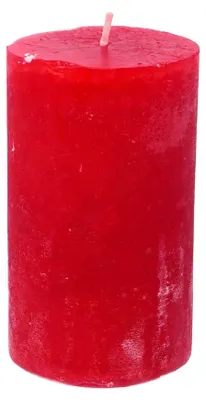 Produktbild von Stumpenkerze durchgefärbt rot 12 x Ø 7 cm
