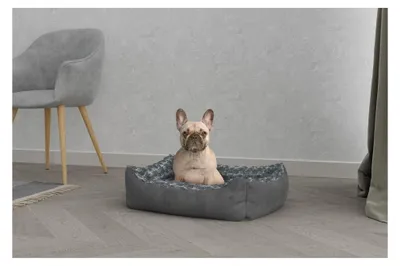 Produktbild von Tierbett für Hunde und Katzen – 62 x 50 x 17 cm – aus Fleece