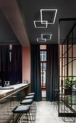Produktbild von 45-W-LED-Deckenleuchte aus mattschwarzem Aluminium, quadratisch, wählbare Farbtemperatur (3000K, 4000K, 6000K), modernes und schlankes Design - Perenz
