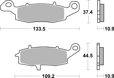 Image de Plaquettes de frein SBS 886LS (jeu par disque) Street Sinter