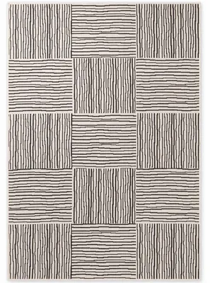 Immagine prodotto di Tappeto Nightingale di Ted Baker, tessuto piatto, resistente agli agenti atmosferici, facile da pulire, bianco e nero