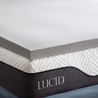 Immagine prodotto di Materasso topper in memory foam LUCID, 90x190 cm, con carbone di bambù, spessore 5 cm