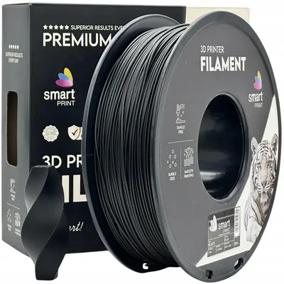 Zdjęcie produktu dla Filament PLA+ Black Czarny Smart Print 1,75mm 1000g Drukarka 3D