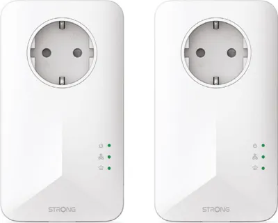 Produktbild von Strong PowerLine 1000 Kit, 1000 Mbit/s, IEEE 802.3, IEEE 802.3u, Gigabit Ethernet, 10,100,1000 Mbit/s, HomePlug AV2, 128-bit AES