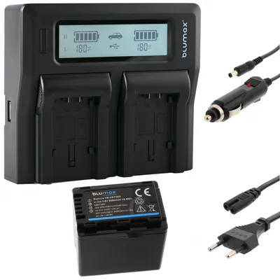 Produktbild von 1x Akku + Lader für Panasonic VW-VBT380 VW-VBK360 VW-VBT190 3560 mAh 3,6V